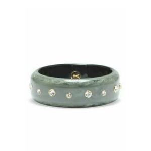 Vince Camuto green Lucite Crystal Bangle